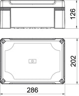 BETTERMANN Leergehäuse Kst IP67 geschl X25C R LGR-TR B202xH126xT286mm
