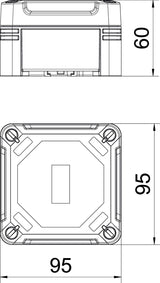 BETTERMANN Leergehäuse Kst IP67 geschl X01C SW B95xH95xT60mm