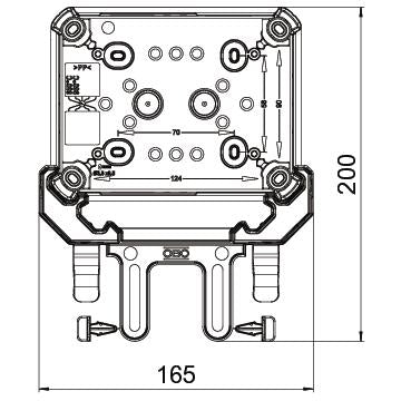 BETTERMANN Abzweigdose IP30 201x165x67mm UT01+SB BE rechteck Wand/Decke Kst hfr