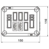 BETTERMANN Deckel/Steckdose AP IP30 lgr D01 2x3p WD(1+1) 150x116x60mm schraub