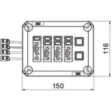 BETTERMANN Deckel/Steckdose AP IP30 lgr D02 3x3p+1x4p WD 150x116x60mm schraub