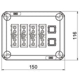 BETTERMANN Deckel/Steckdose AP IP30 lgr D02 4x5p DALI WD 150x116x60mm schraub