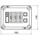 BETTERMANN Deckel/Steckdose AP IP30 lgr D02 3x5p DALI WD 150x116x60mm schraub