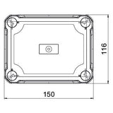 BETTERMANN Blinddeckel AP IP66 schraub D05 150x116x39mm lgr rechteck