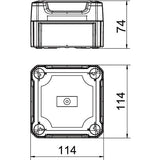 BETTERMANN Abzweigdose IP66 6qmm quadrat T 60 OE HD LGR 114x114x74mm Wand/Decke