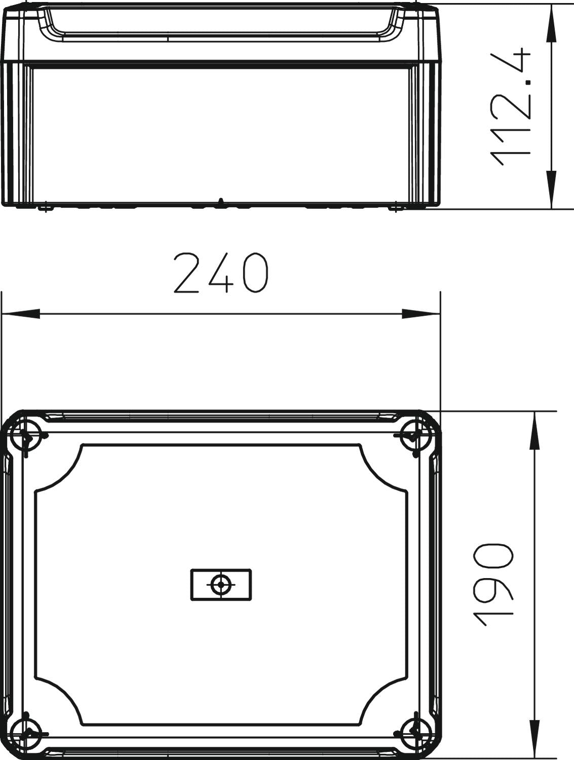 BETTERMANN Abzweigdose IP66 6qmm Kst hfr T 250 OE HD TR 240x190x112mm rechteck