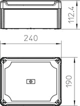 BETTERMANN Abzweigdose IP66 6qmm Kst hfr T 250 OE HD TR 240x190x112mm rechteck