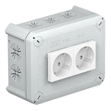 BETTERMANN Abzweigdose Steckd 2f IP30 T 100 2MSD WS 2,5qmm 150x116x67mm Kst