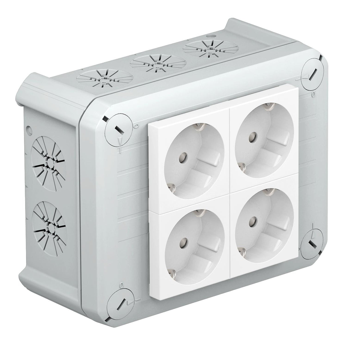 BETTERMANN Abzweigdose Steckd 4f IP30 T 100 4MSD WS 2,5qmm 150x116x67mm Kst