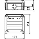 BETTERMANN Abzweigdose IP67 6qmm quadrat T 60 M20 114x114x57mm Wand/Decke Kst