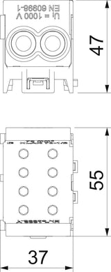 BETTERMANN Hauptleitungsklemme 4Eing HLAK 1-2x70 GRGN schraub 1pol gr-gn