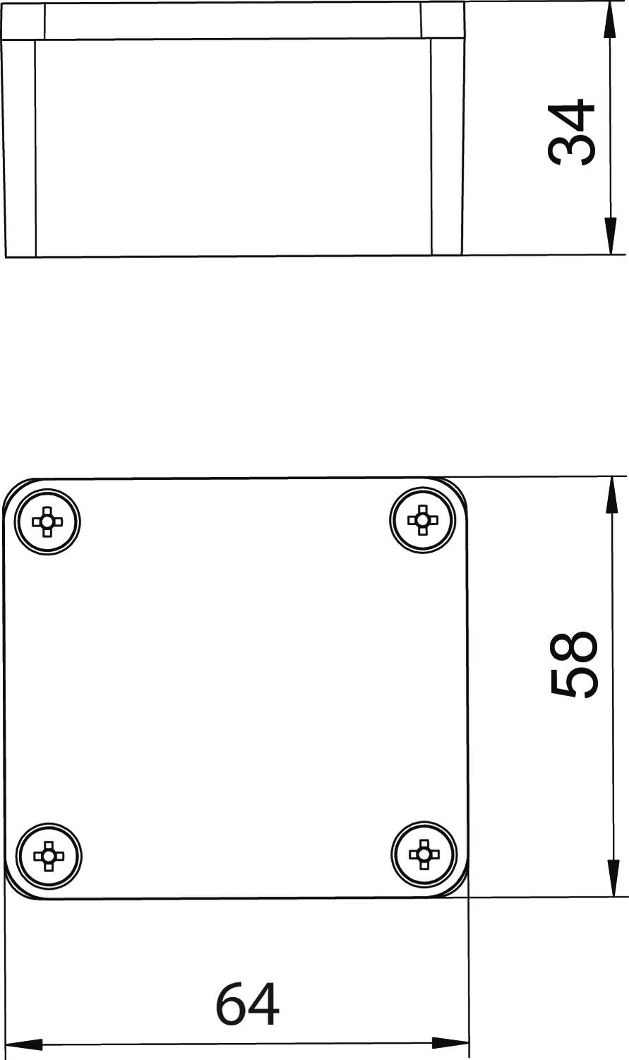 BETTERMANN Leergehäuse alu IP66 geschl Mx 060503 SGR B58xH36xT64mm
