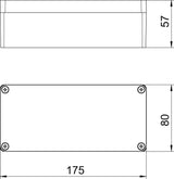 BETTERMANN Leergehäuse alu IP66 geschl Mx 170805 SGR B80xH57xT175mm