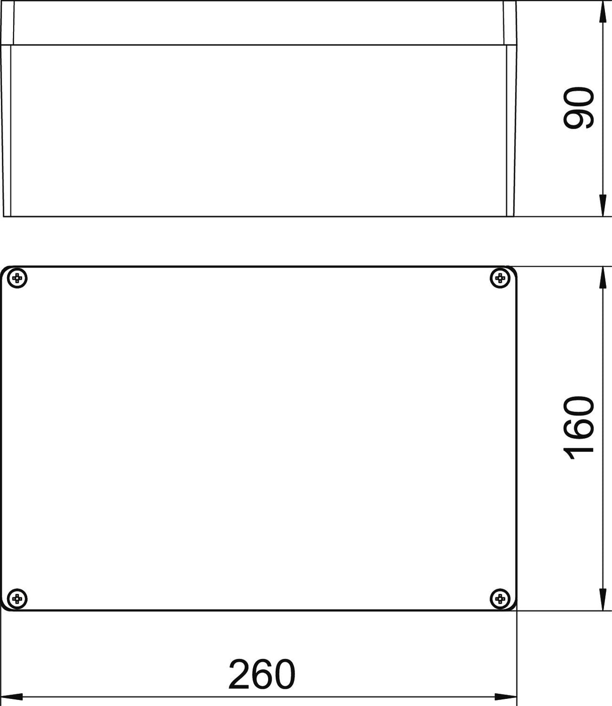 BETTERMANN Leergehäuse alu IP66 geschl Mx 261609 SGR B160xH100xT240mm