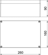 BETTERMANN Leergehäuse alu IP66 geschl Mx 261609 SGR B160xH100xT240mm