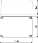 BETTERMANN Leergehäuse alu IP66 geschl Mx 120805 CR3 B80xH57xT125mm