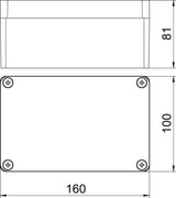 BETTERMANN Leergehäuse alu IP66 geschl Mx 161008 CR3 B100xH81xT160mm