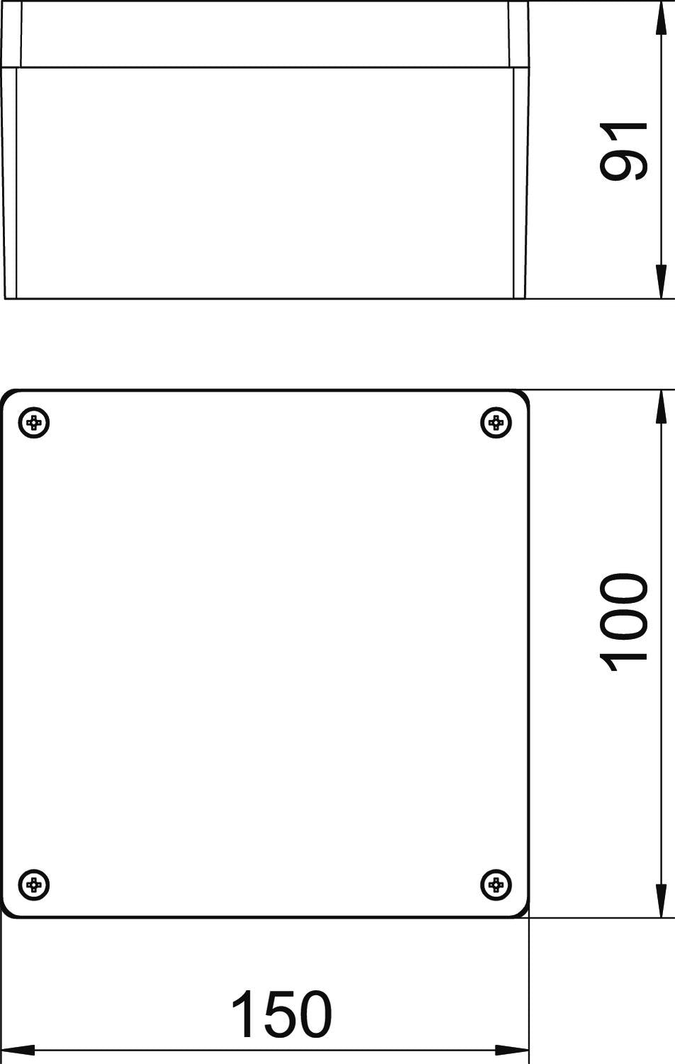 BETTERMANN Leergehäuse alu IP66 geschl Mx 161609 CR3 B100xH91xT150mm