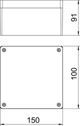 BETTERMANN Leergehäuse alu IP66 geschl Mx 161609 CR3 B100xH91xT150mm