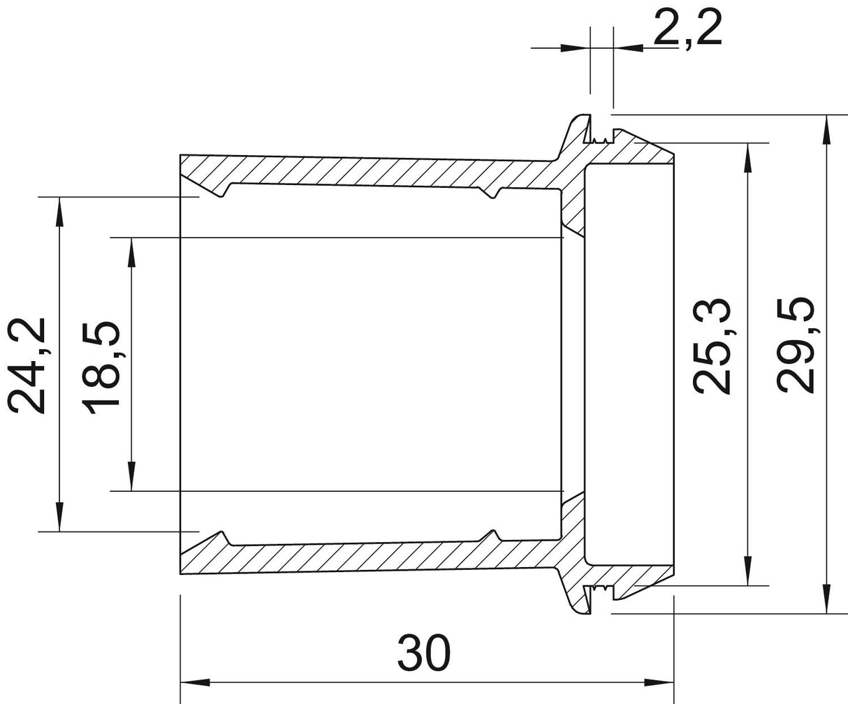 BETTERMANN Kabeleinsteckstutzen IP54 lgr EDR 25 20-25 LGR 25mm 20-25mm hfr