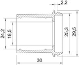 BETTERMANN Kabeleinsteckstutzen IP54 lgr EDR 25 20-25 LGR 25mm 20-25mm hfr