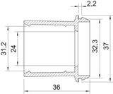 BETTERMANN Kabeleinsteckstutzen IP54 lgr EDR 32 25-32 LGR 32mm 25-32mm hfr