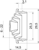 BETTERMANN Kabeleinsteckstutzen IP54 lgr EDS M25 LGR 25mm 0-22mm hfr abschneid