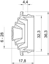 BETTERMANN Kabeleinsteckstutzen 32mm EDVS M32 LGR 1-25,5mm lgr hfr abschneid