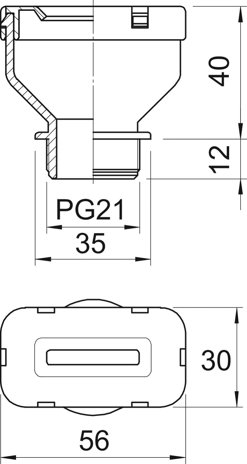 BETTERMANN Kabelverschraubung PG21 PE 106 FL 21 9 39 stgr 12mm IP31 ger unbeh