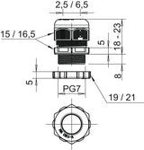 BETTERMANN Kabelverschraubung PG7 PA gr V-TEC PG7+ LGR 8mm IP68 ger unbeh