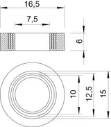 BETTERMANN Einschnittring 7,5-12,5mm 107 B PG11 16,5x6mm