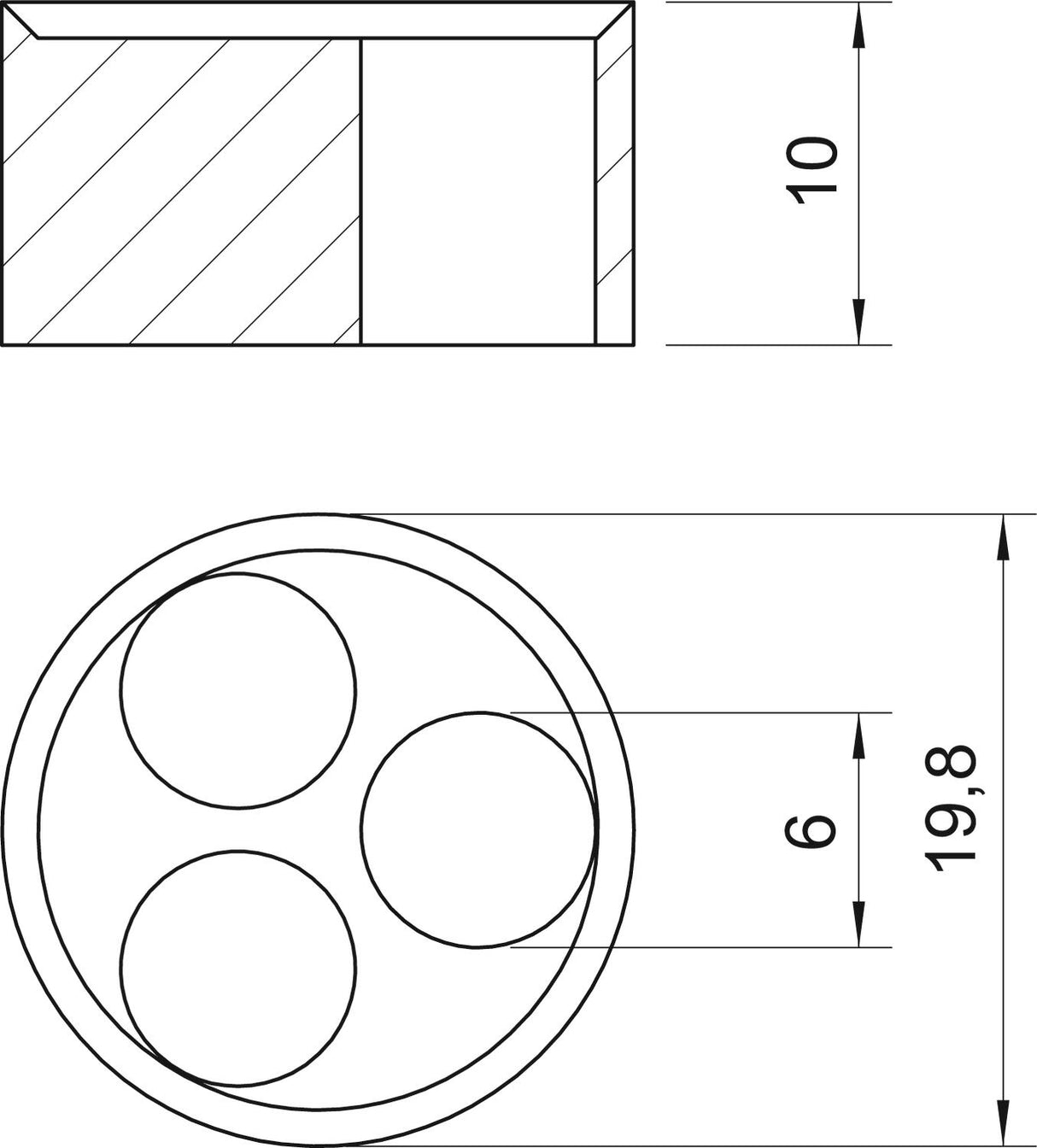 BETTERMANN Dichtring Kst PG 10mm 3Durchf 107 C VM 25 3x6