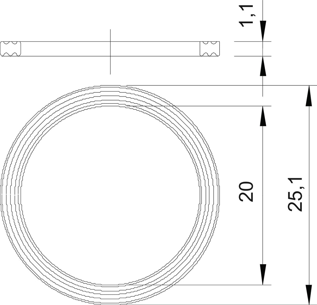 BETTERMANN Dichtring Kst M20 PG 1,1mm 107 F M20 PE