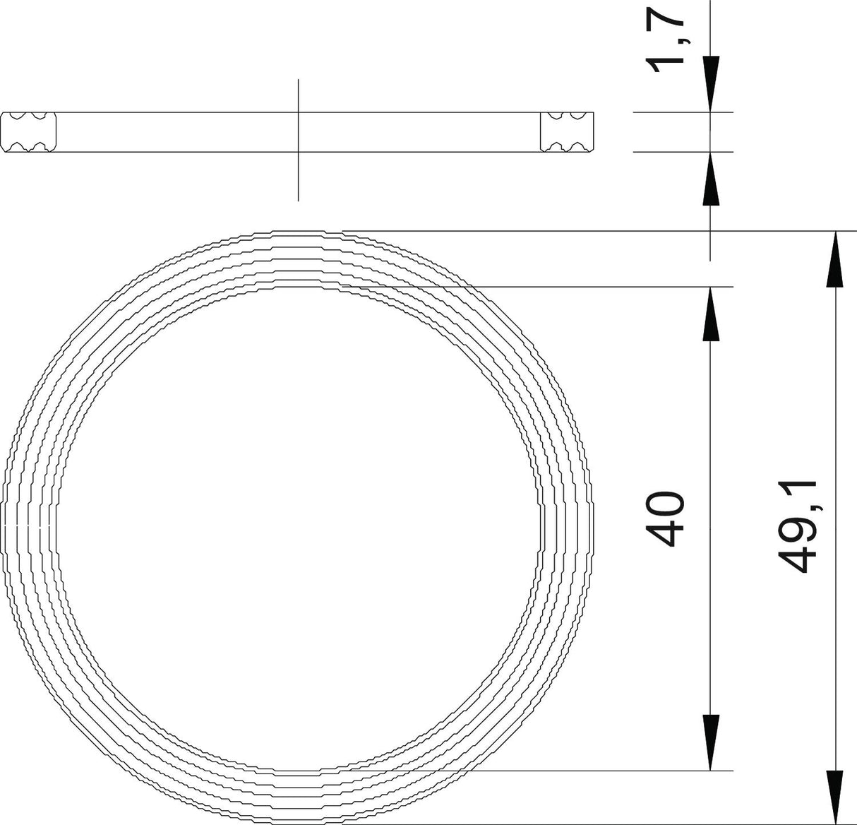 BETTERMANN Dichtring Kst M40 PG 1,7mm 107 F M40 PE