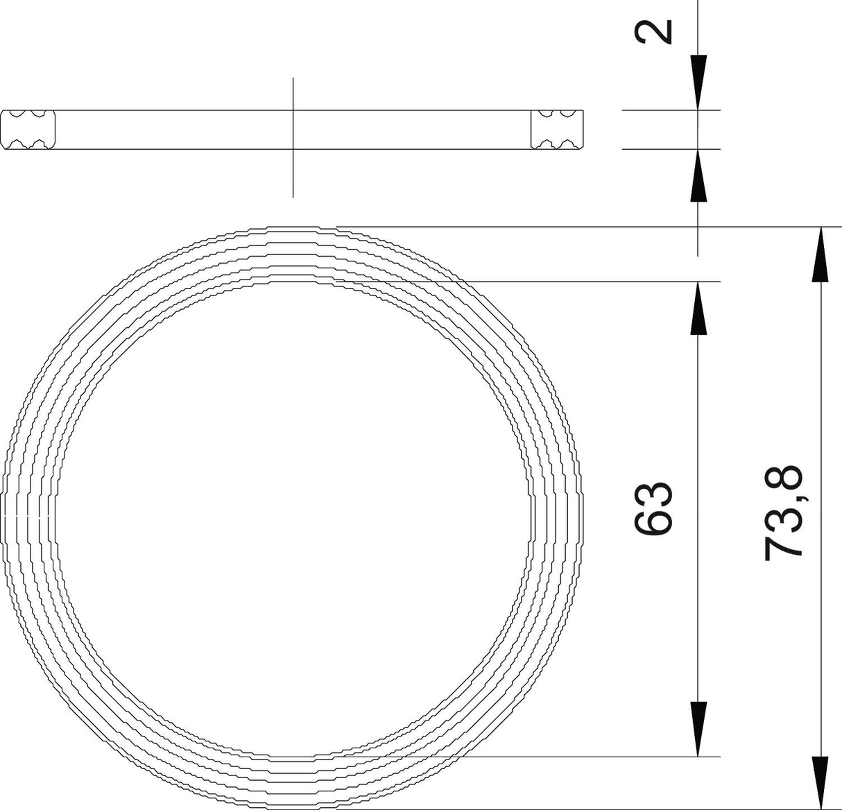 BETTERMANN Dichtring Kst M63 PG 2mm 107 F M63 PE