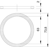 BETTERMANN Dichtring Kst M63 PG 2mm 107 F M63 PE