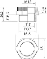 BETTERMANN Adapter Kst PG7/M12 107 ADA PG7-M12
