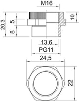 BETTERMANN Adapter Kst PG11/M16 107 ADA PG11-M16