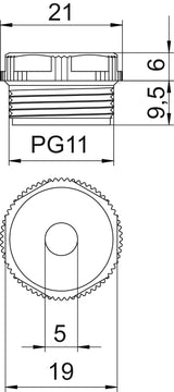 BETTERMANN Kabeleinsteckstutzen IP54 5mm 90 PG11 DSMB 19mm lgr hfr abschneid
