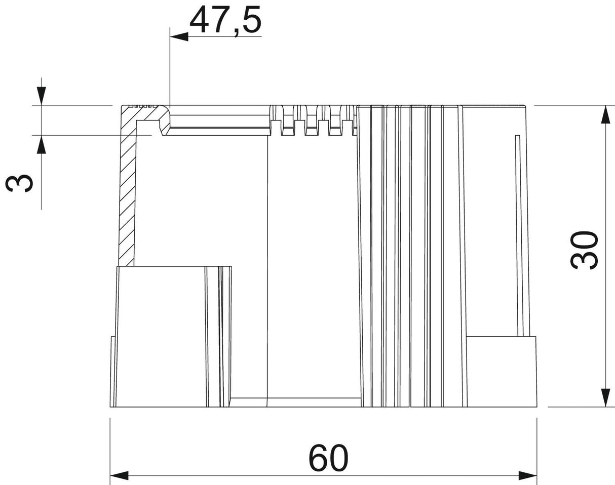 BETTERMANN Steckendtülle Kst 46mm lgr 129 TB PG42 unbeh hfr