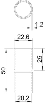 BETTERMANN Alu-Steckmuffe 20,2mm unbeh SV20W ALU hfr