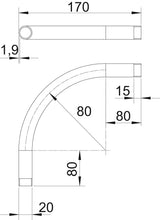 BETTERMANN Alu-Gewindebogen 20mm unbeh SBM20W ALU Muffe hfr