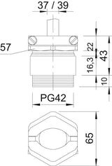 BETTERMANN Kabelverschraubung PG42 Ms si 159 MS PG42 10mm IP65 ger vernick