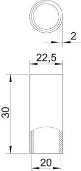 BETTERMANN Stahl-Gewindemuffe Metall hfr SVM20W SW 22,5mm lack sw