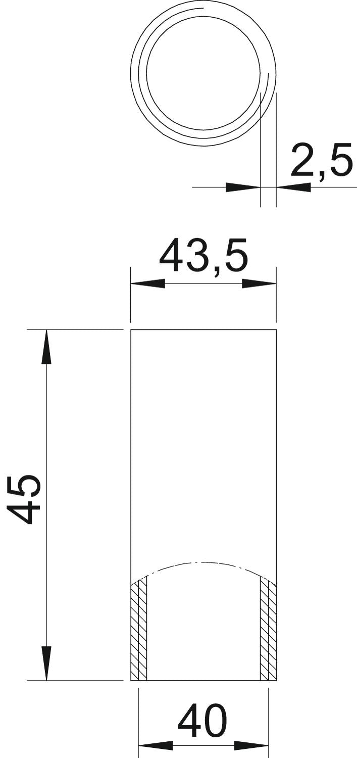 BETTERMANN Stahl-Gewindemuffe Metall hfr SVM40W SW 43,5mm lack sw