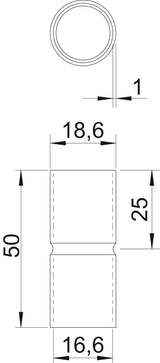BETTERMANN Stahl-Steckmuffe Metall f/vz SV16W FT 18,6mm hfr
