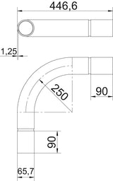 BETTERMANN Steckbogen 63,3mm Metall hfr SB63W A4 unbeh Muffe