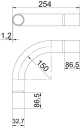 BETTERMANN Stahl-Steckbogen 32mm g/vz SBN32 SW hfr sw