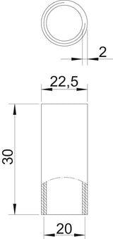 BETTERMANN Stahl-Gewindemuffe Metall hfr SVM20W G 22,5mm g/vz