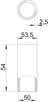 BETTERMANN Stahl-Gewindemuffe Metall hfr SVM50W G 53,5mm g/vz